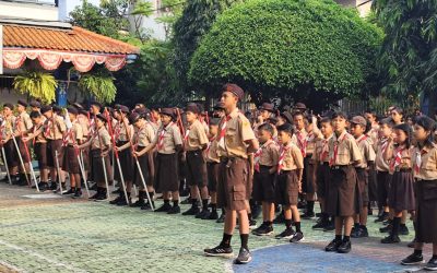 Upacara Hari Pramuka ke-65 SMP Strada Pelita Pejompongan